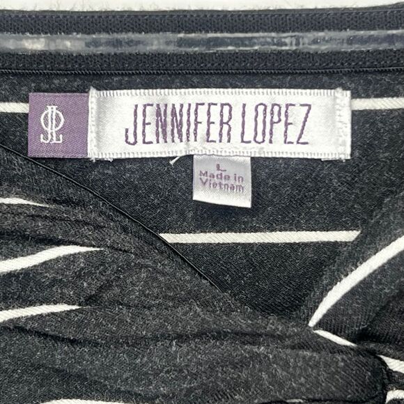 Jennifer Lopez Dress Large Strapless Chevron Strip Gown Sweetheart Neckline Maxi - Picture 12 of 14